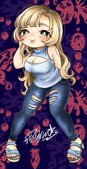 セクシー担当むっちぴっちスタイル抜群ちょっぴりマイペースほくろがチャームポイントお姉さん#お姉さん#むちコレ7#オリジナルキャラクター#カラフルポップ #usachimus 