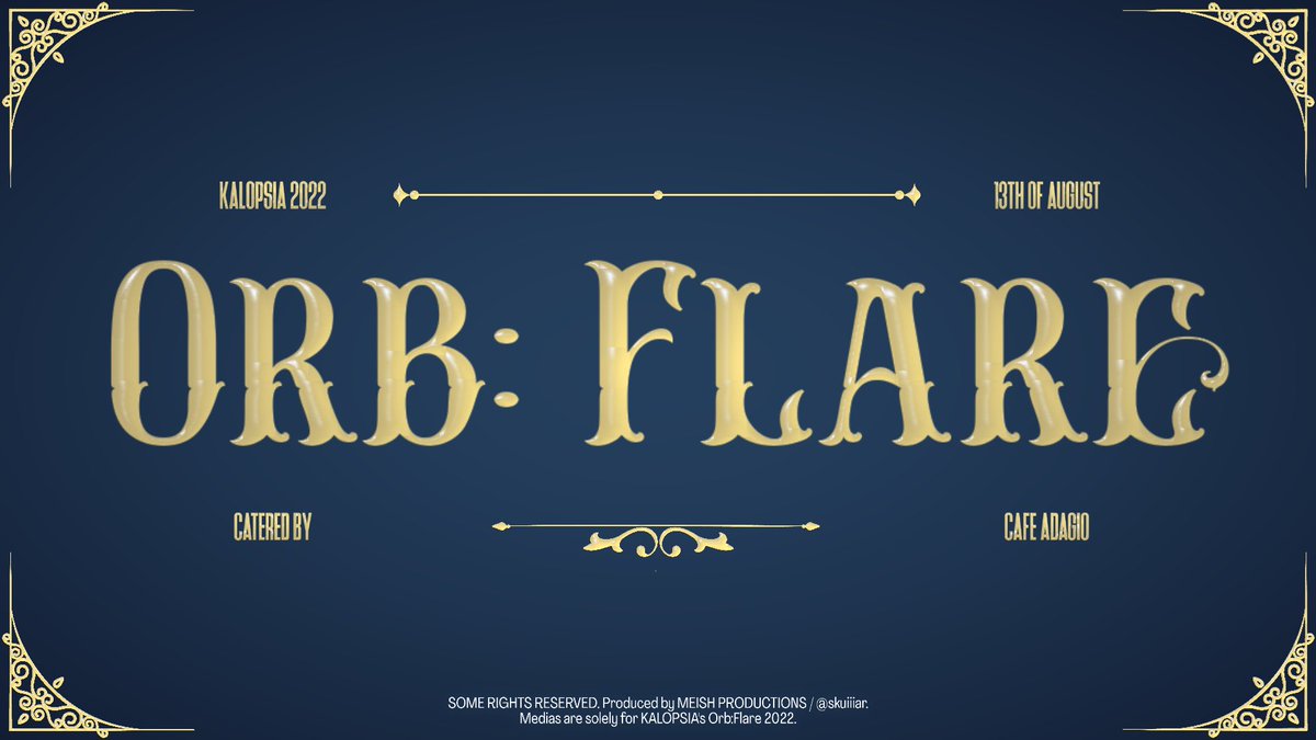 ͏ 
͏

      ──── ⊹ ⊱ ☆ ⊰ ⊹ ──── ͏

         KALOPSIA x ADAGIO
         ORB: FLARE
      ͏ ͏ 
͏         #KLPSTheScintilla
͏         #IntoTheCelestia

͏ ͏ 
͏

͏ ͏ ͏
