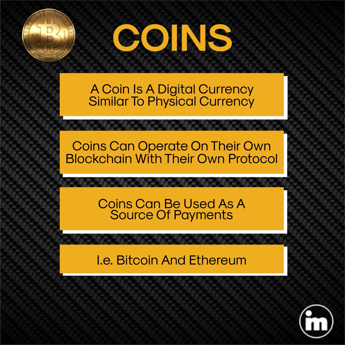 imc_token's tweet photo. Sometimes people use the term “coin” to refer to what other people call “tokens”, and “token” to refer to what others call “coins”.
-----
🌐 https://t.co/jpRQt83VX8
.
#imctoken #globalimclife #digitalfinance #digitalfinanceecosystem #cryptomarketing #crypto https://t.co/dLwCtSmeXj