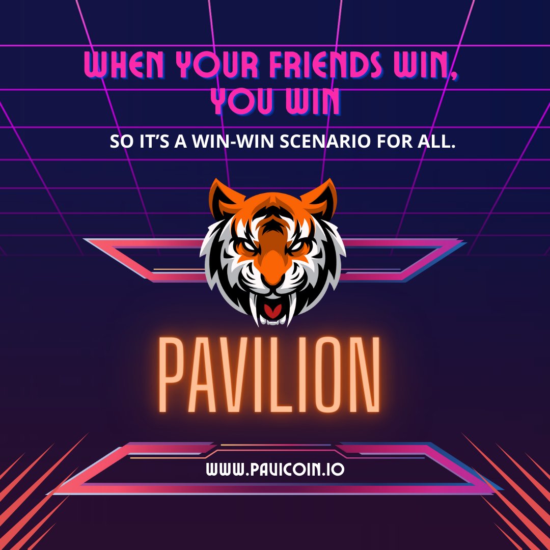 pavcoin's tweet photo. PavillionPlay is launching a unique referral program, start inviting your friends to play and when they win, you earn as well! 
So it’s a win-win scenario for all!!!!

Website: https://t.co/oLUXP5p04U
IG: @Pavnetwork 
FB: https://t.co/669aCdRGGK

$PAV #Pavicoin #PavilionNetwork https://t.co/HGoMn2kF0c