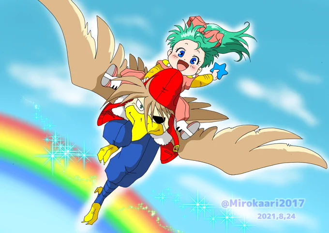 #過去絵を投げて絵を描いた気になろうキャンペーン たまには、ワタル虎王ヒミコ以外を～(ヒミコ居るけど(笑)) 