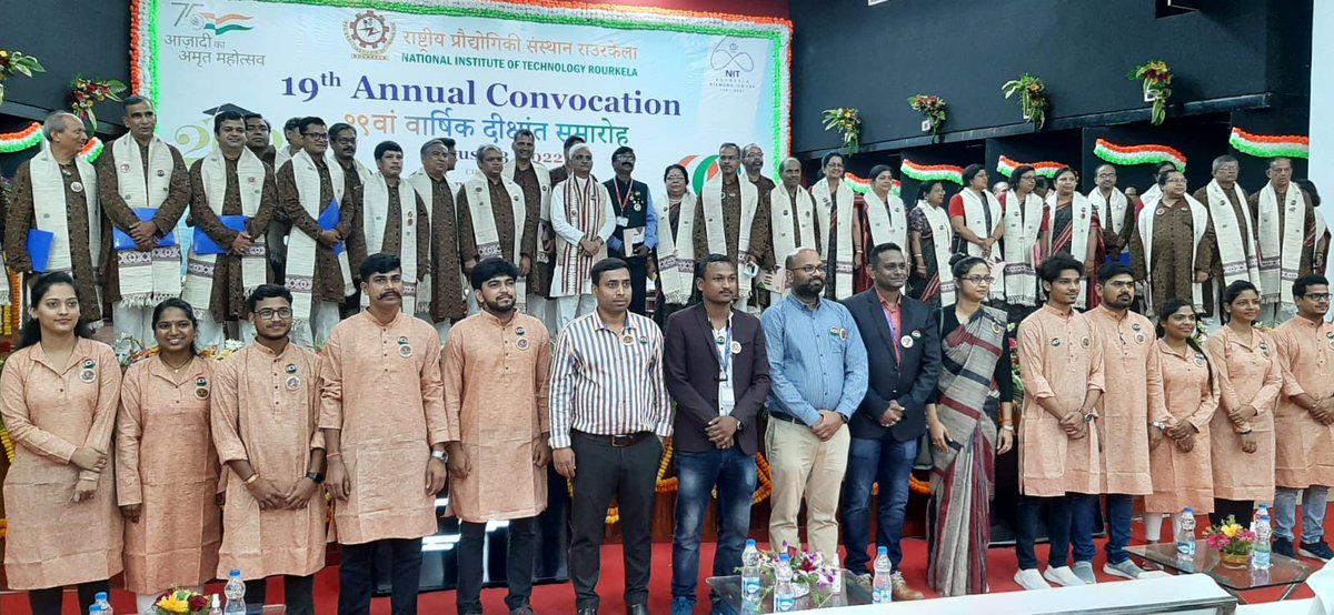 Krushna_chsahu's tweet photo. #19thconvocation #nitrkl #proudmoment #chiefguest #ministerofeducation  #guestofhonor #mpsundargarh #mps #mlas #ips #ias #Dignitaries https://t.co/4yR6gTxs1r