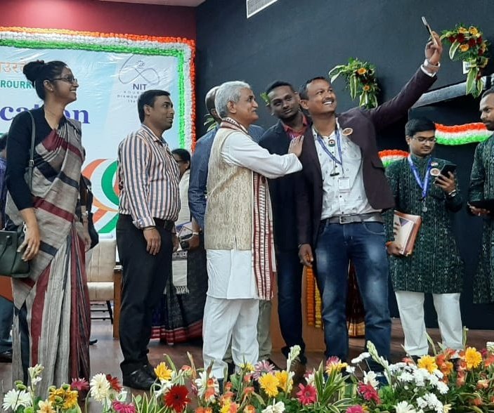 Krushna_chsahu's tweet photo. #19thconvocation #nitrkl #proudmoment #chiefguest #ministerofeducation  #guestofhonor #mpsundargarh #mps #mlas #ips #ias #Dignitaries https://t.co/4yR6gTxs1r