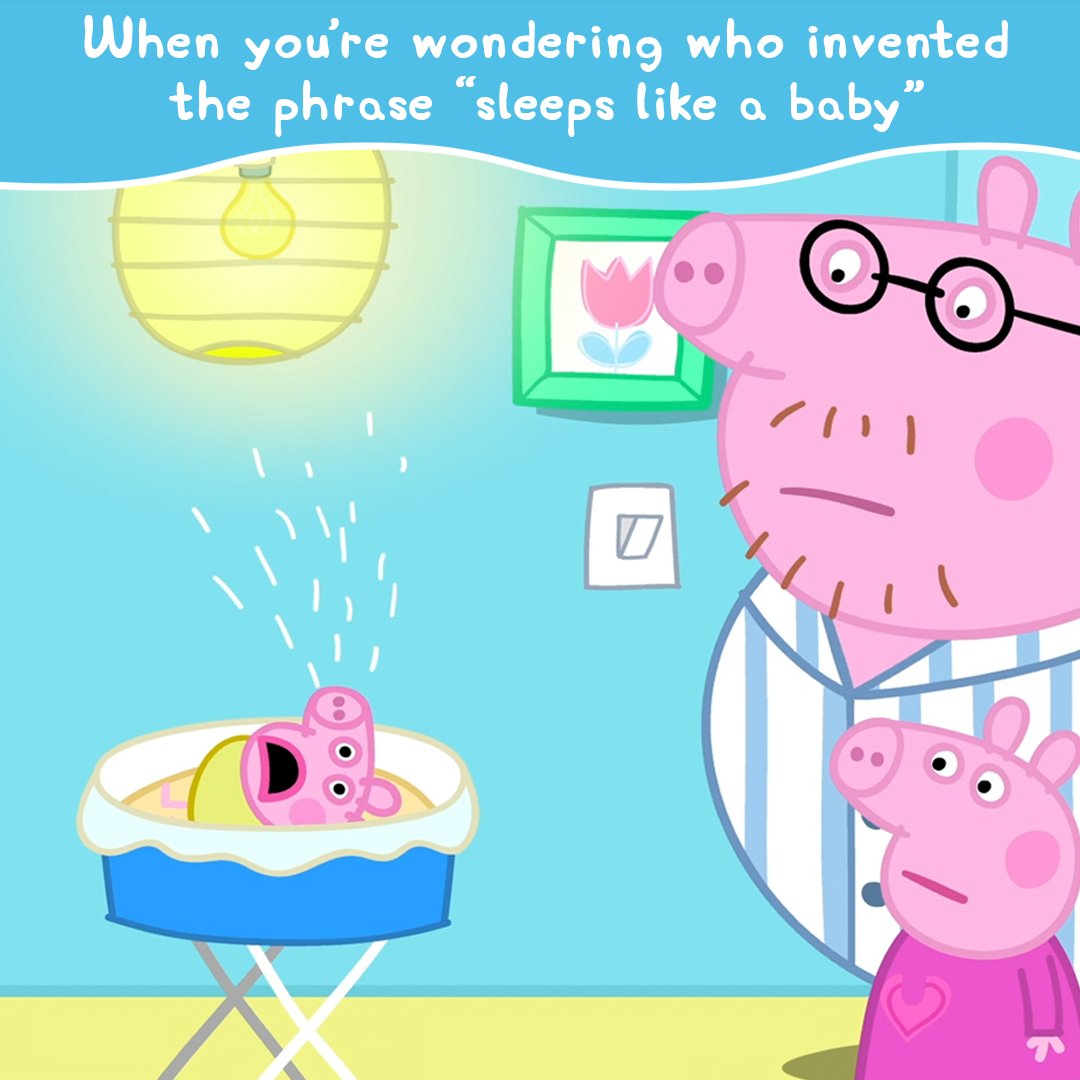 peppapig's tweet photo. When you'd pay good money for a full nights sleep! 😭 🥱 #parentlife https://t.co/NVw3uqEdYw