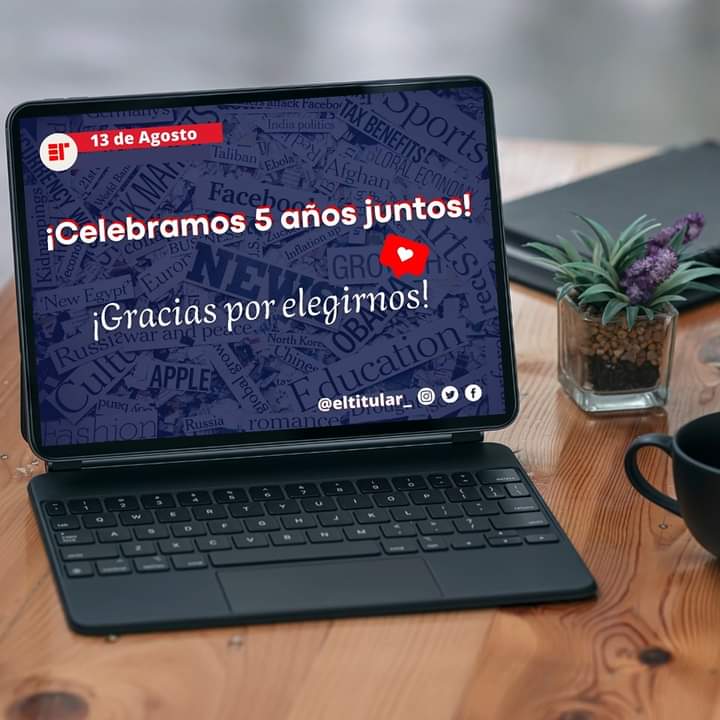 ElTitular_'s tweet photo. #ElTitular #5Años:
¡5 AÑOS DE PURA INFORMACIÓN! 

Hoy 13 de agosto El Titular, cumple 5 años, siendo parte de la comunicación de #Pila y #LaRegión. 

Este año con impactó en los medios nacionales con notas publicadas en nuestra página. https://t.co/oGJIoWcaNY