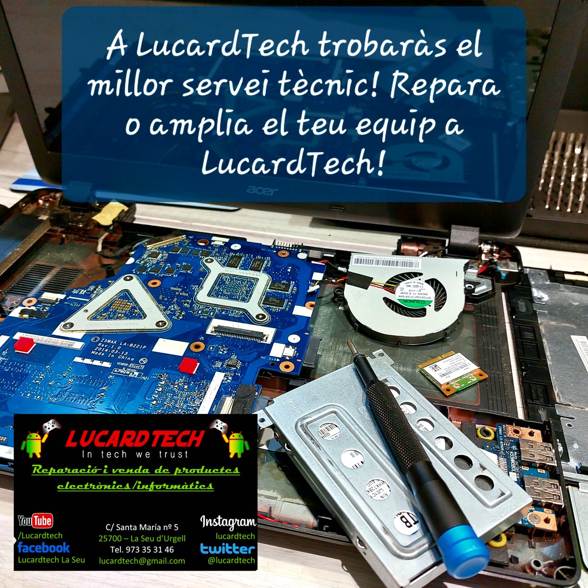 lucardtech's tweet photo. El millor servei a LucardTech! https://t.co/X9EkGblALX