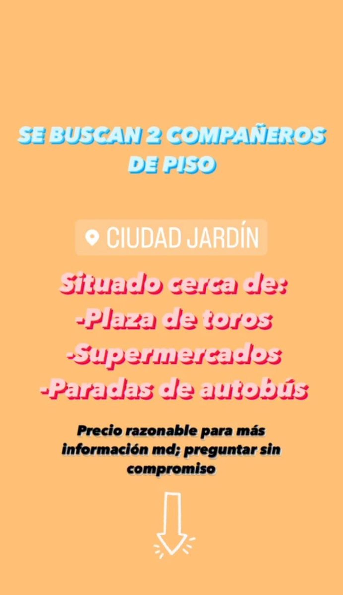 Busco 2 compañeros de piso en córdoba por la zona de ciudad jardín, situado cerca de la plaza de toros, supermercados y paradas de autobuses, para más información md     
#uco #queydondeestudiar2022 #ciudadjardin #Cordoba #pisosuco #ucopisos #queydondeestudiar2022uco