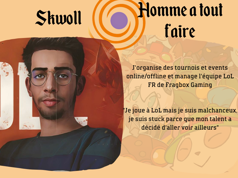 projetbandle's tweet photo. "SKWOLL"
Vous avez entendu?  j'imagine que Kled est rentré.

Autant pour moi, voyez qui arrive, notre ami @Skwoll_
Son prénom a la même sonorité que la monture de Kled.
En tout cas c'est un chic type, vous pouvez lui faire confiance en plus il est doué dans tout. https://t.co/crHhPCJQoA
