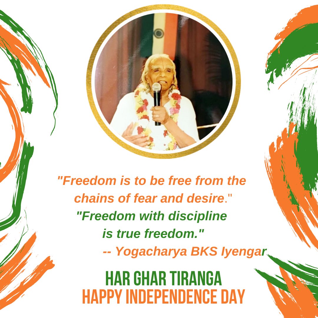 #iyengaryoga #bksiyengar #yoga #bksiyengarquotes #harghartiranga #Indiaat75