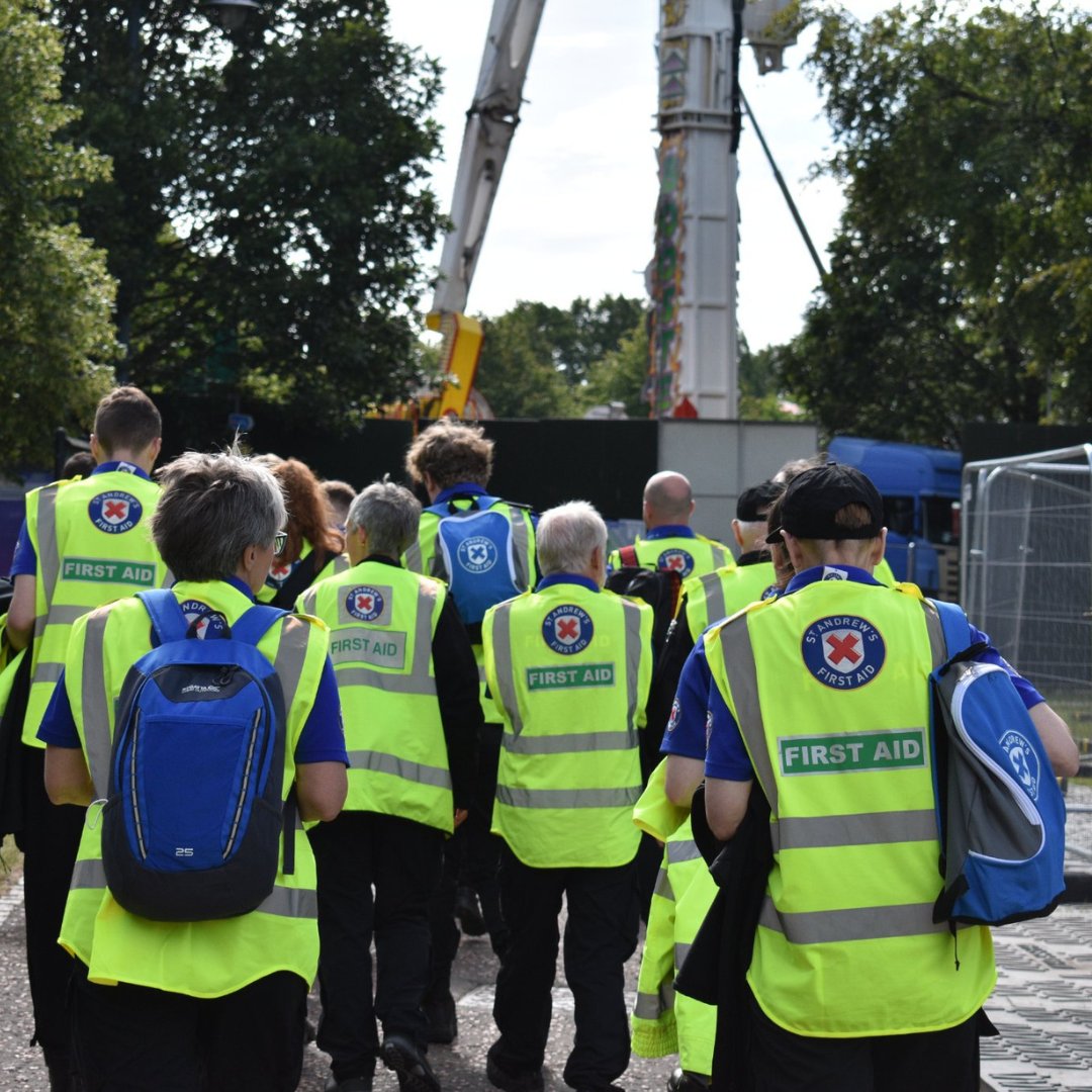 StAFirstAid's tweet photo. Since April, our volunteers have dedicated more than 19,700 hours of First Aid cover at events across Scotland.❤️ By the end of August, the number is to rise to approximately 24,700 hours! 😀 They are the lifeblood of St Andrew's First Aid, a BIG thank you from us! ❤️ https://t.co/KpjwLAS2Ir