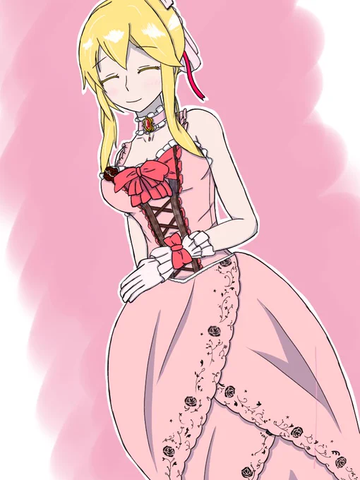 かつて描いたハッピーウェディング+が好きなんですって絵 #クラリスさんと9時のお祈り 