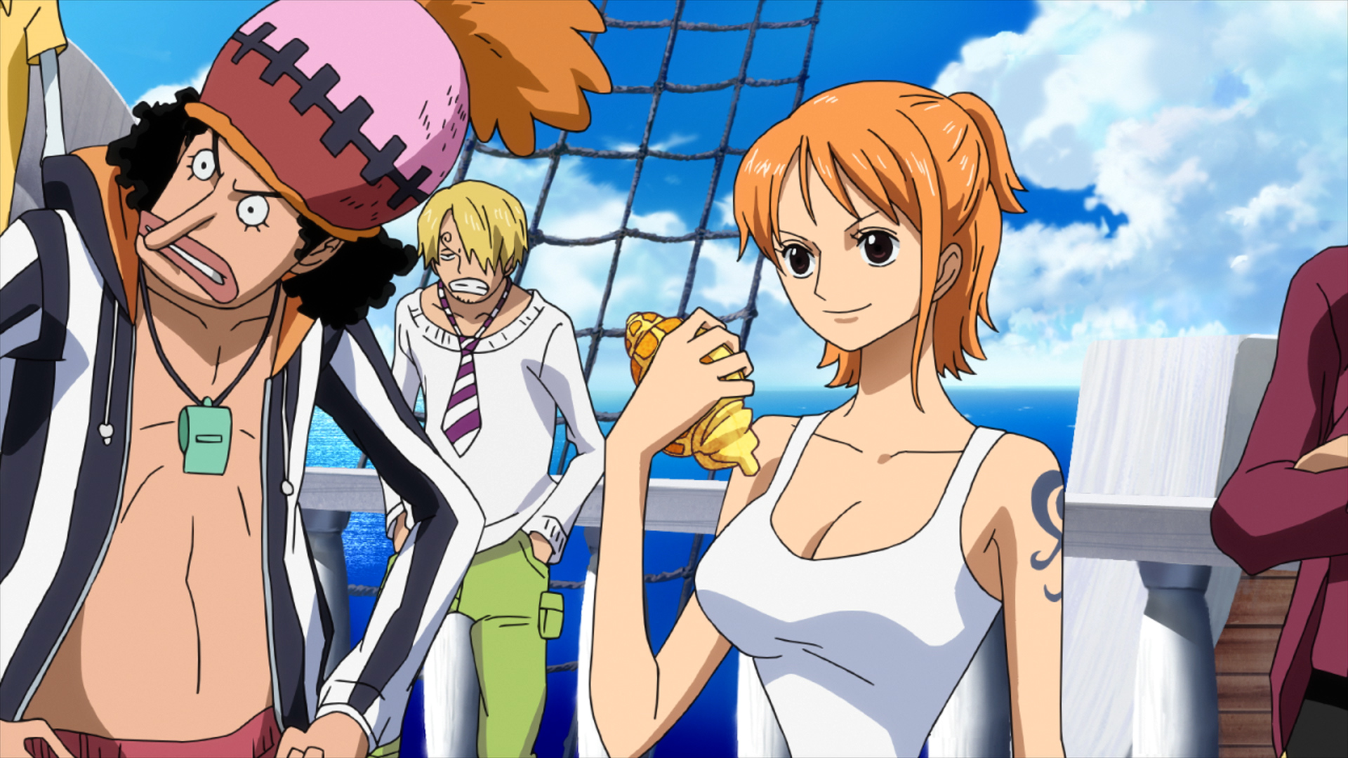 One Piece Film Red 公式 𝙎𝙏𝙍𝙊𝙉𝙂 𝙒𝙊𝙍𝙇𝘿 𝙏𝙍𝙄𝙑𝙄𝘼 本作でのキーアイテム トーンダイアル トーンダイアルに吹き込まれたナミの言葉が 物語を大きく動かす 尾田先生が描いた本ポスターのナミにも注目 みんなでワンピース