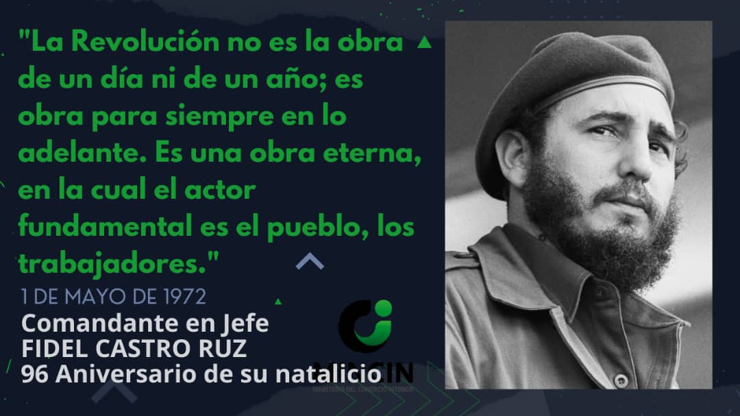 Si hoy somos más fuertes, más justos, más fieles a nuestra condición humana es gracias a ti #Fidel, a tu grandioso legado, a tu magnánima figura. 
#FidelPorSiempre #FidelEntreNosotros