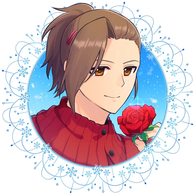 #顔だけ描くがも渡辺みのりさん(SideM)Beitになんとなーーく冬っぽいイメージを持っているのと、昨今の暑さをうけて「早く冬にならないかな」の気持ちを込めて。 