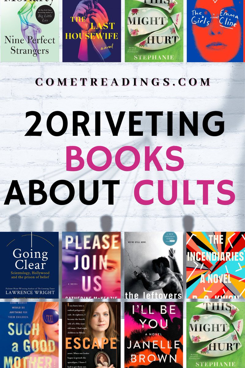 CometReadings's tweet photo. Books about cults offer readers a glimpse into this fascinating and often dangerous world. Whether you’re looking for fictional thrillers or nonfiction books, there is something on this list for you. #bookstoread  #booklist https://t.co/Bt5MK8h1VE via @cometreadings https://t.co/2xpcRDfLWH