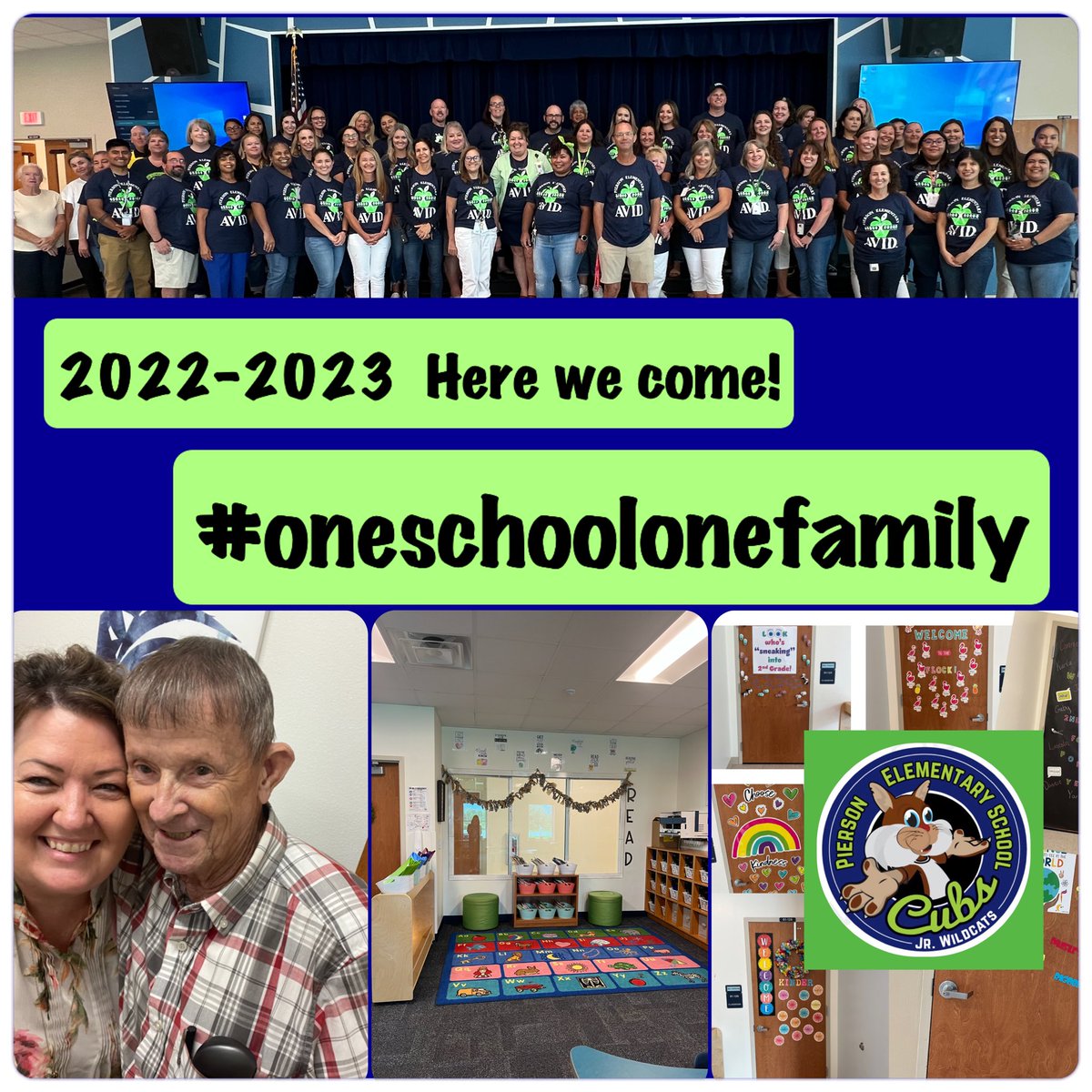 Preplanning success with the BEST! ShoutOut to our team for the love they pour into every classroom and student💚 And a special visit and donation from the one and only Mr. Johnny😎🎉 #PiersonCubs #ourtownisbetterthanyours #fartherawaytoo😂