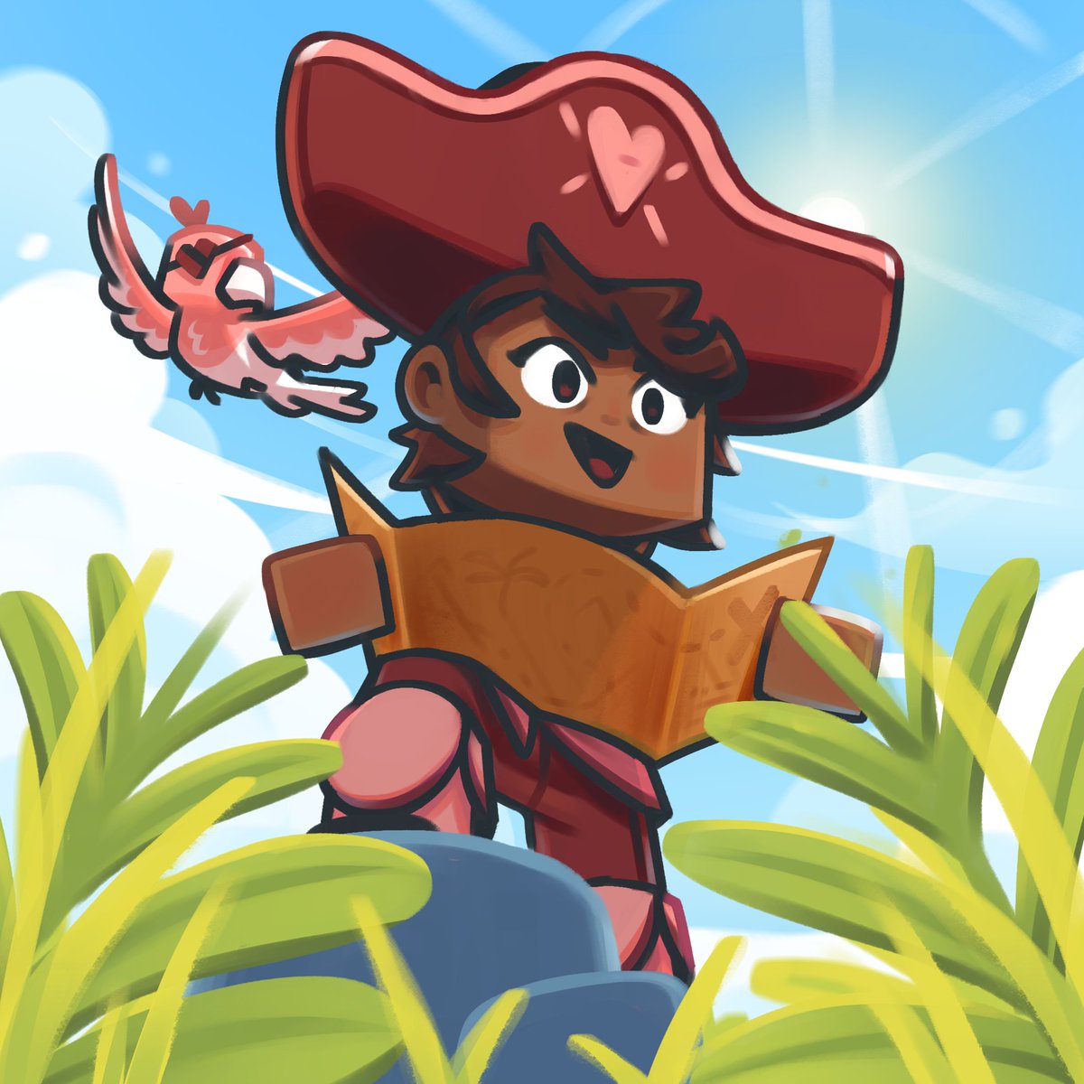 PlayHideaway's tweet photo. "C'mon Patches, I can smell the booty from here!" 🏴‍☠️✨

Secrets and treasures are waiting on Hideaway for those brave enough to take the journey!

#Hideaway #Minecraft https://t.co/f6BTOJ8Qco