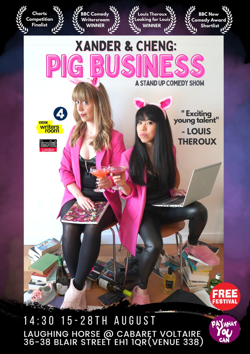 Ginnia Cheng (@ginniacheng) on Twitter photo These little piggies are back at <a href="/edfringe/">Edinburgh Festival Fringe</a>! #louistheroux says go see me and <a href="/amyxander27/">Amy Xander</a>โs #standup #comedy show 15th - 28th August 2.30pm <a href="/cabaretvoltaire/">Cabaret Voltaire</a> ๐ท๐ท #edfringe #edinburghfringe tickets.edfringe.com/whats-on/xandeโฆ These little piggies are back at <a href="/edfringe/">Edinburgh Festival Fringe</a>! #louistheroux says go see me and <a href="/amyxander27/">Amy Xander</a>โs #standup #comedy show 15th - 28th August 2.30pm <a href="/cabaretvoltaire/">Cabaret Voltaire</a> ๐ท๐ท #edfringe #edinburghfringe tickets.edfringe.com/whats-on/xandeโฆ