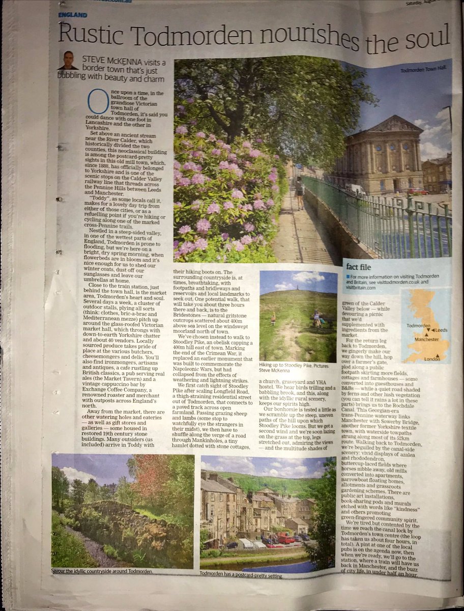 sayer8757's tweet photo. A great review of next weeks holiday destination in today’s @westaustralian newspaper @TodTIC @TodmordenTweets @TodTownHall @TodmordenNews1 @IETodmorden I would highly recommend. https://t.co/ncerBmY86i