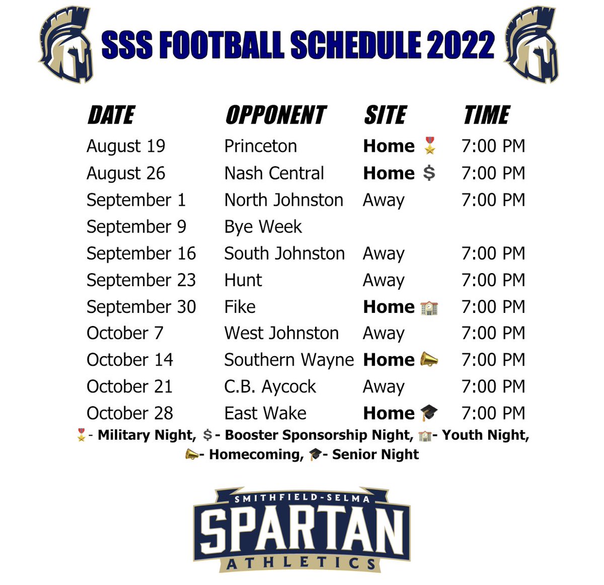 Smithfield-Selma Spartan Athletics tweet media