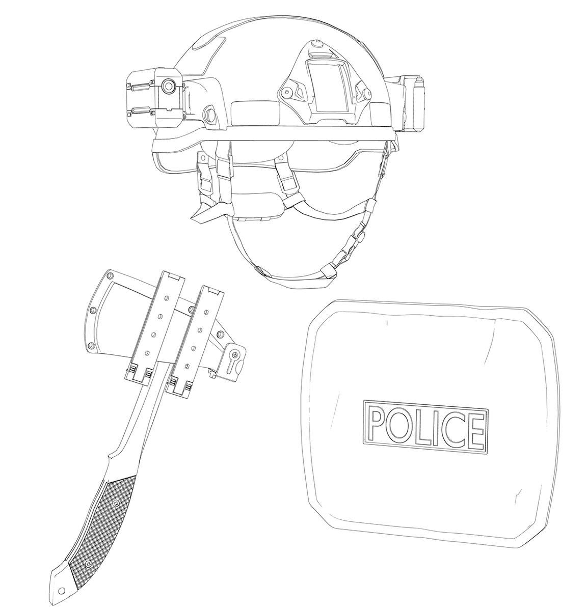 平未夜先生　（<a href="/Miya_Taira/">平未夜🐕Dジェネコミック</a>）のご依頼でヘルメット、斧などのモデルを制作させて頂きました！