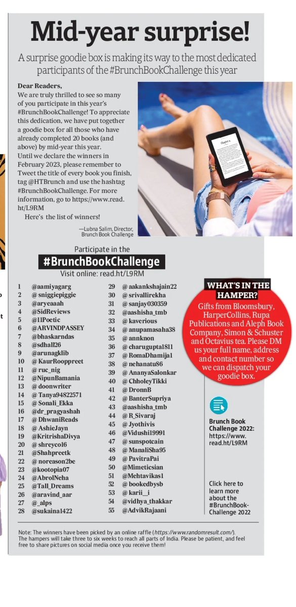 Rupa_Books's tweet photo. Congratulations to the winners#
#BrunchBookChallenge
@HTBrunch https://t.co/IDmwLF3jto