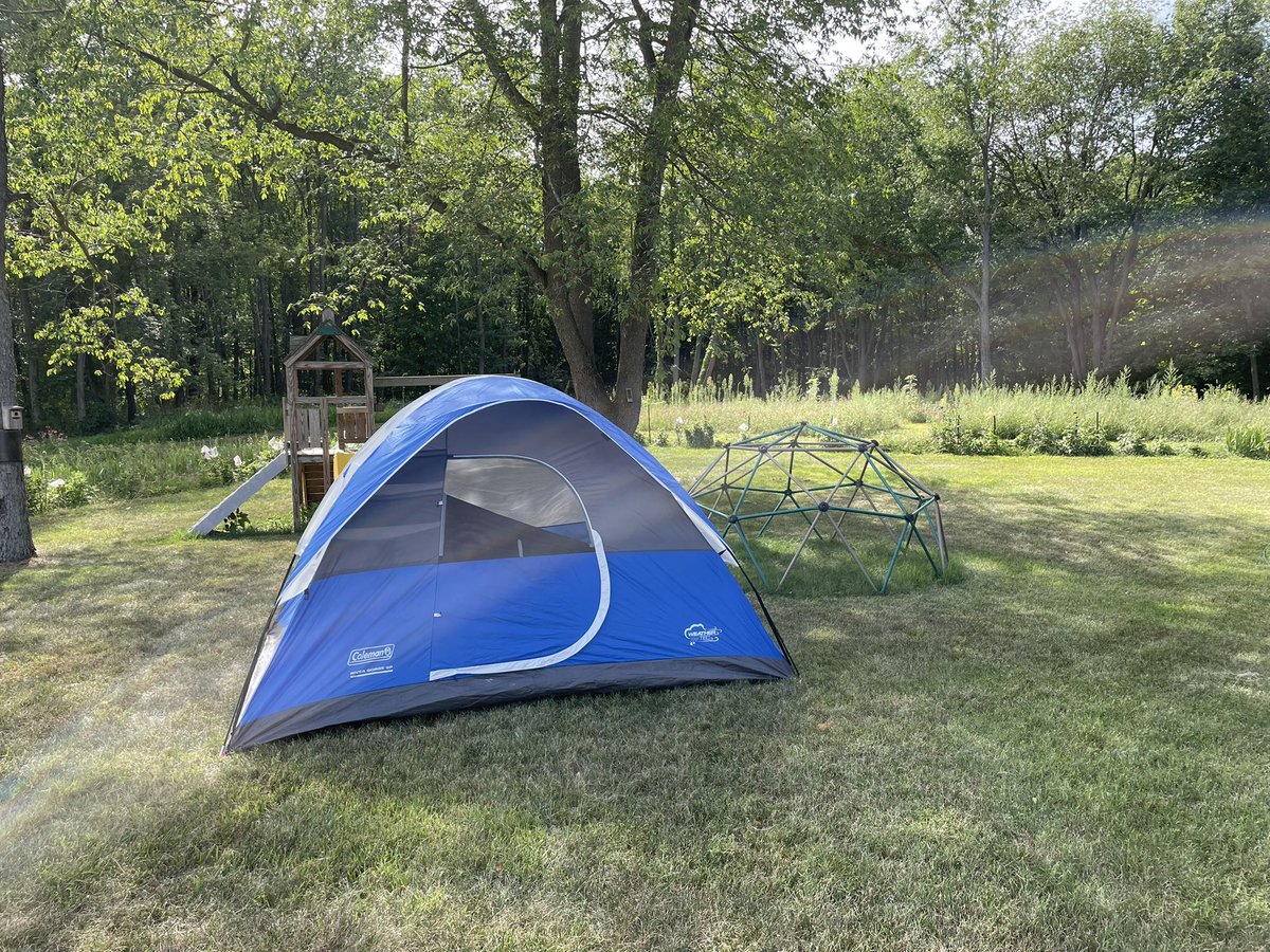 Little back yard camping with the kids. #familytime #camping #campingfun #campingfamily #startthemyoung #outdoors #nature