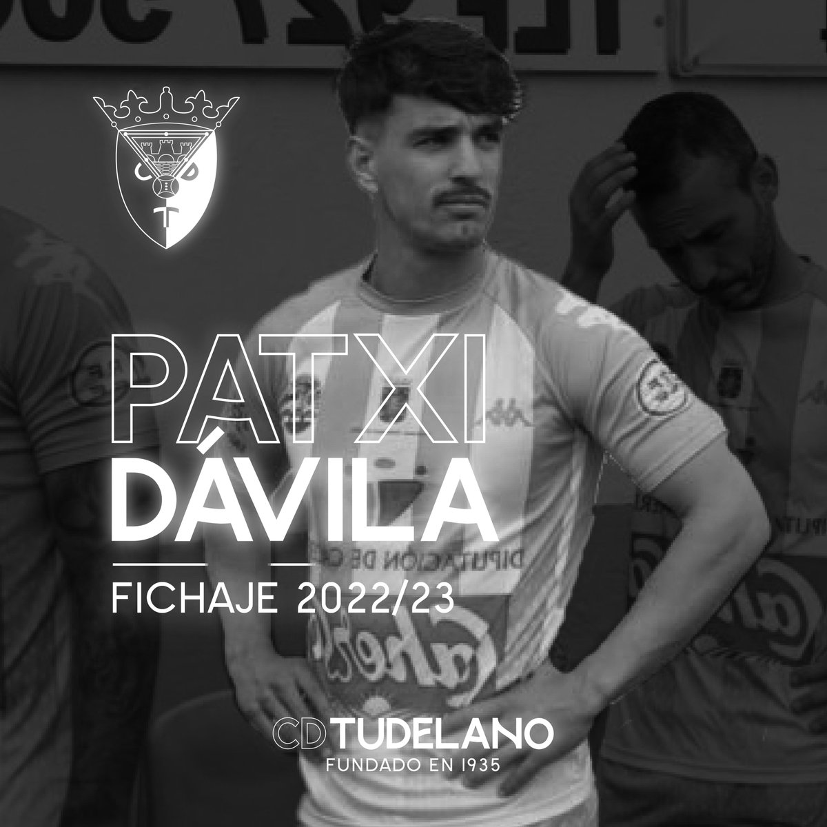 cdtudelano's tweet photo. ¡FICHAJE!

Patxi Dávila López (08/01/1997, Benicàssim) lucirá nuestro escudo en su pecho a lo largo del curso 22/23.

Dávila se desempeña como lateral/carrilero con rigor defensivo y una sorprendente capacidad goleadora a pesar de su demarcación: 5 goles con el Coria en la 21/22. https://t.co/UrxkSMrHI5