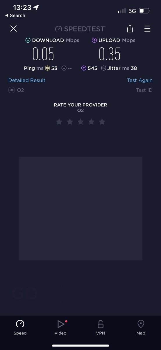 LouiseRose74's tweet photo. @O2 I’ve already complained again after a week of you “fixing” a mast, well it was apparently fixed yesterday. Already complained once again it’s not fixed. Though I did have a 5G signal, here’s a speed test for your viewing pleasure and laugh for anyone that’s looking https://t.co/ocZ1oKAUUA