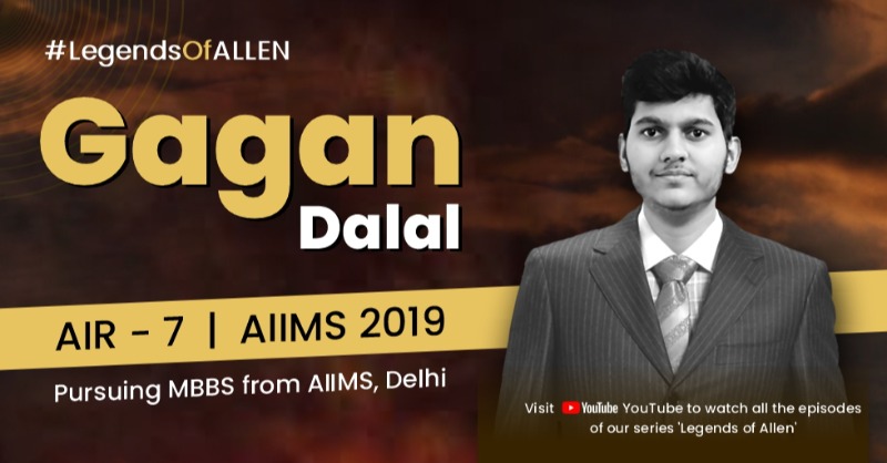 ALLENkota's tweet photo. Meet Gagan Dalal, a soon to be Doctor, currently studying at AIIMS, New Delhi.  
Belonging to Bhilai, Chhattisgarh, Gagan’s inspiration for becoming a doctor has been surrounding him for years. 

Watch his Complete Success Journey: https://t.co/yVvtO7KIsC

#LegendsOfAllen