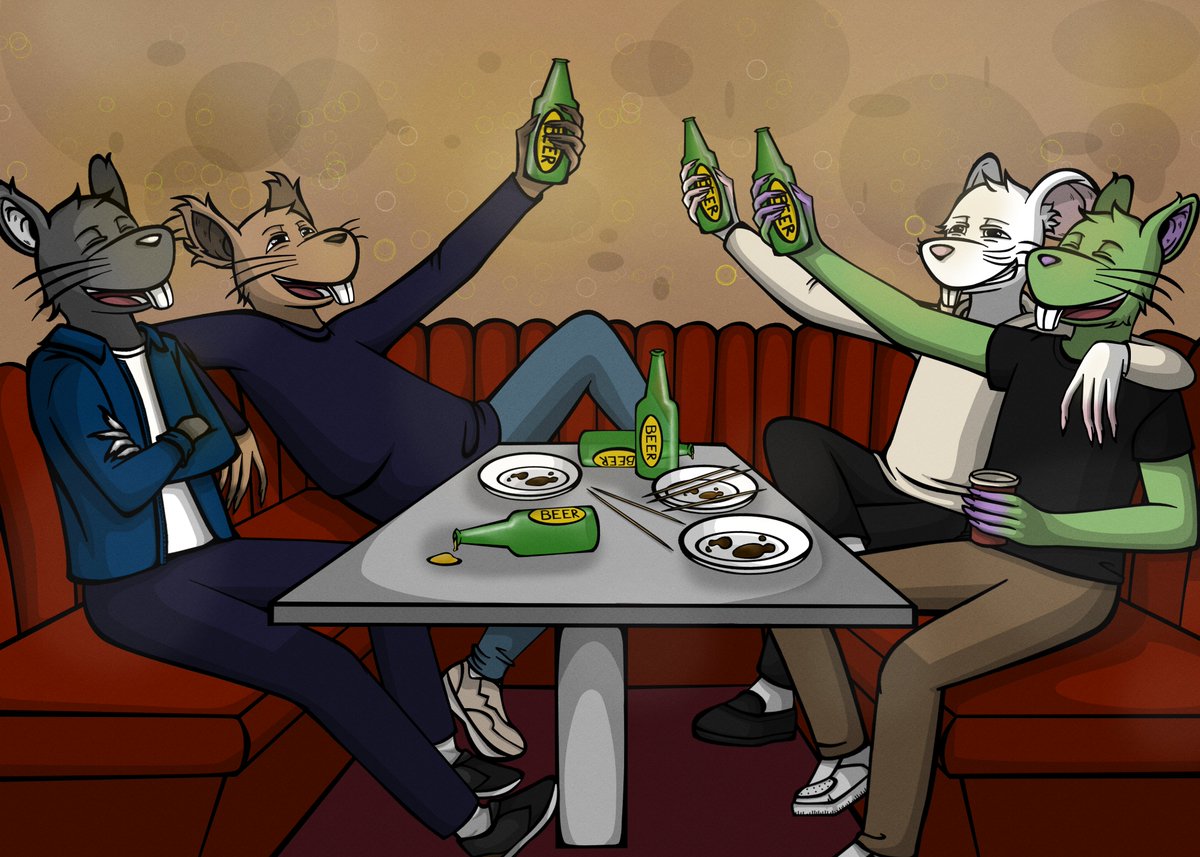 RulingRatsNFT's tweet photo. Good friends, good beer, good times. 
Enjoy your weekend 🍻

Follow, RT, Like, Comment = WL

#CNFT #CNFTCommunity #CNFTGiveaway #CNFTProject #CNFTdrop #NFTWhitelist #Cardano https://t.co/jXpAcyOwUF