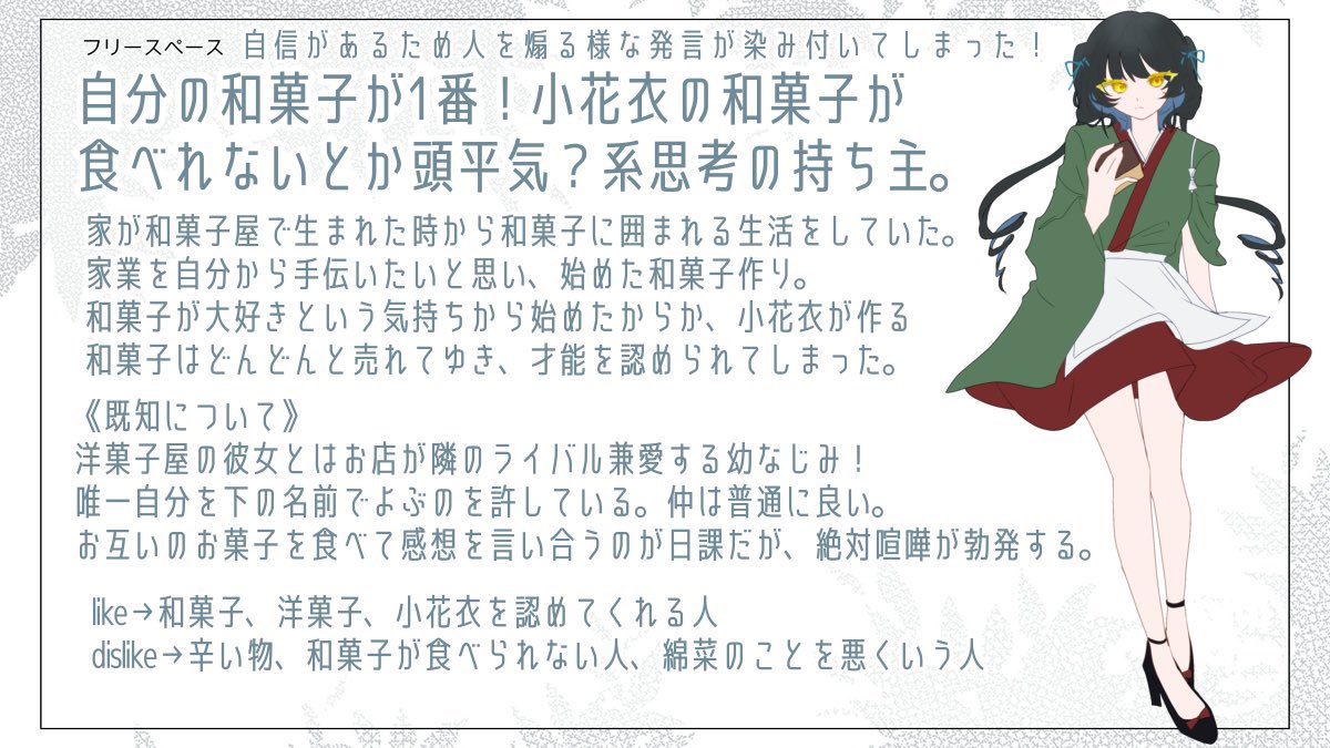 Truth_Ronpa_2nd's tweet photo. 出席番号9

小花衣 しなの＿和菓子職人 https://t.co/esIU3tuqqF