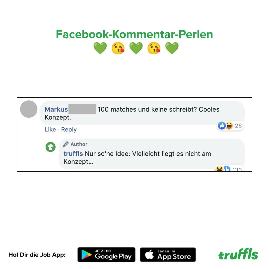 truffls's tweet image. Just saying 😜 
#kommentar #facebook #truffls #jobapp
