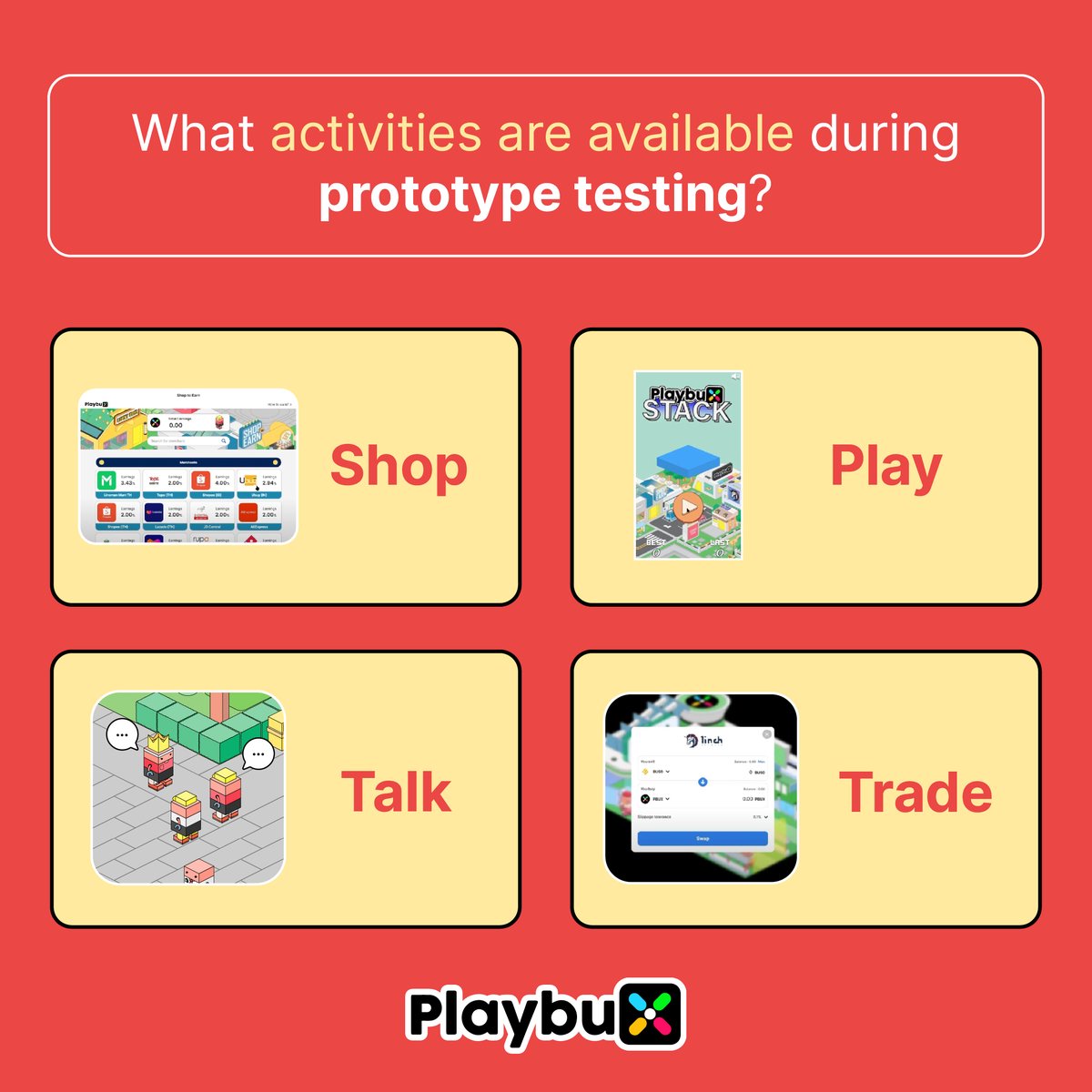 playbuxco's tweet photo. In next month, there will be the prototype test event.

#BinanceLabs #binance
#bnbchain #Playbux 
#Shoptoearn #Metaverse 
#NFTs #NFTsDROP https://t.co/lCGvfhmJi3