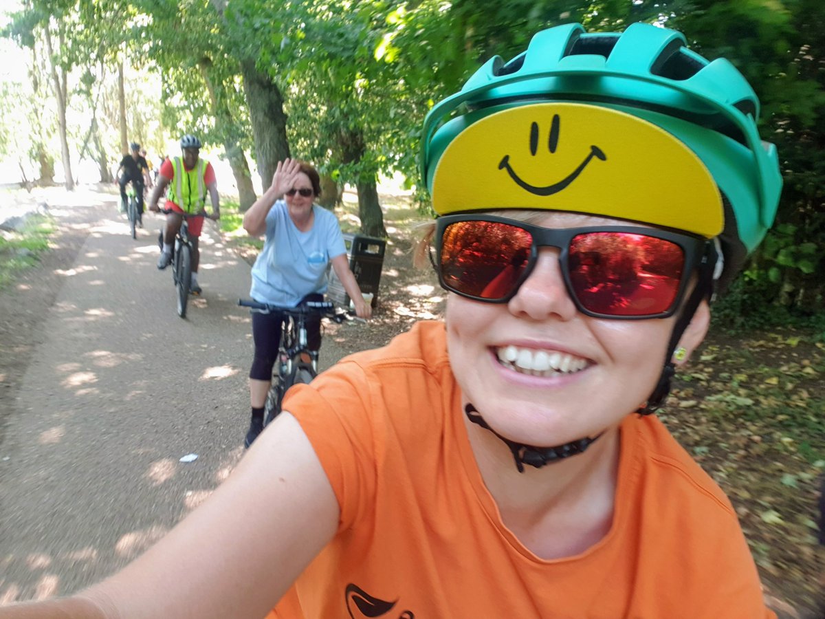 ecobirmingham's tweet photo. Kicking off our pop-up cycling event at Gorilla Coffee Cafe in @Brindleyplace with a fab group ride exploring #BrumByBike 🌞🚲🦍😎💚 Now enjoying awesome post ride vibes... Dr Bike here till 2.30pm offfering FREE bike checks &amp; basic repairs. Drop by and say hi! 

#WalkCyclePlay https://t.co/enKbBkwsi2