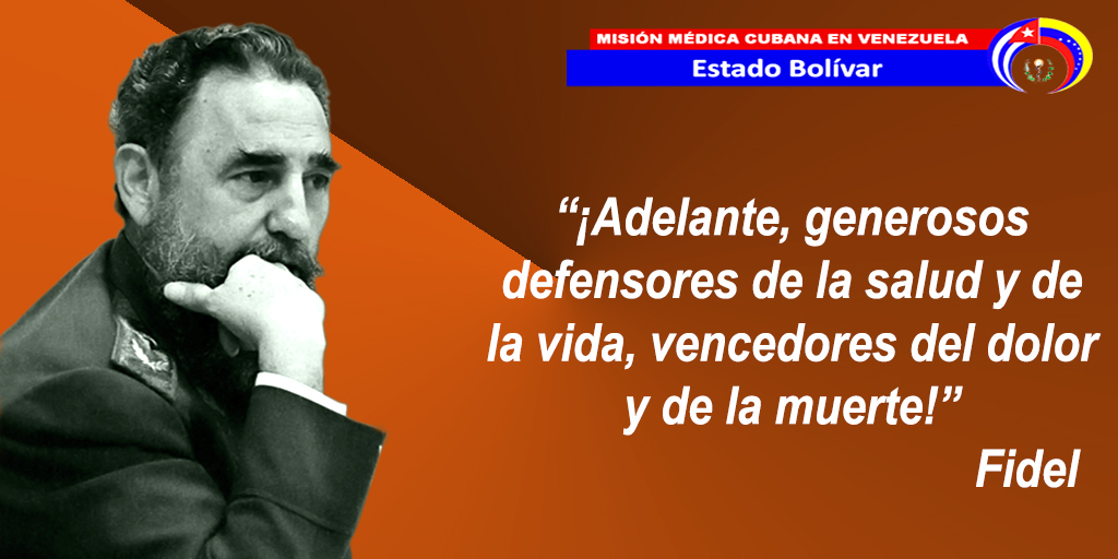 El mejor homenaje al Comandante en jefe Fidel, el diario cumplimiento del deber. #FidelPorSiempre #FidelVive #CubaPorLaPaz #CubaPorLaVida <a href="/cubacooperaven/">Brigada Médica Cubana en Venezuela</a> <a href="/minsapcuba/">Ministerio de Salud Pública de Cuba</a>