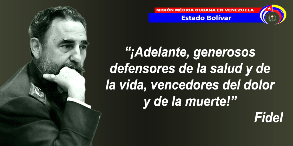 El mejor homenaje al Comandante en jefe Fidel, el diario cumplimiento del deber. #FidelPorSiempre #FidelVive #CubaPorLaPaz #CubaPorLaVida <a href="/cubacooperaven/">Brigada Médica Cubana en Venezuela</a> <a href="/minsapcuba/">Ministerio de Salud Pública de Cuba</a>