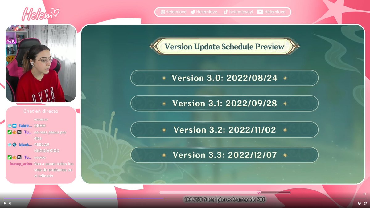 Helemlove_'s tweet photo. ¡Fechas de las siguientes versiones de #Genshinlmpact !
Parece que serán mas cortas a partir de ahora 👀¿qué os parece? https://t.co/JyDalZZuBL