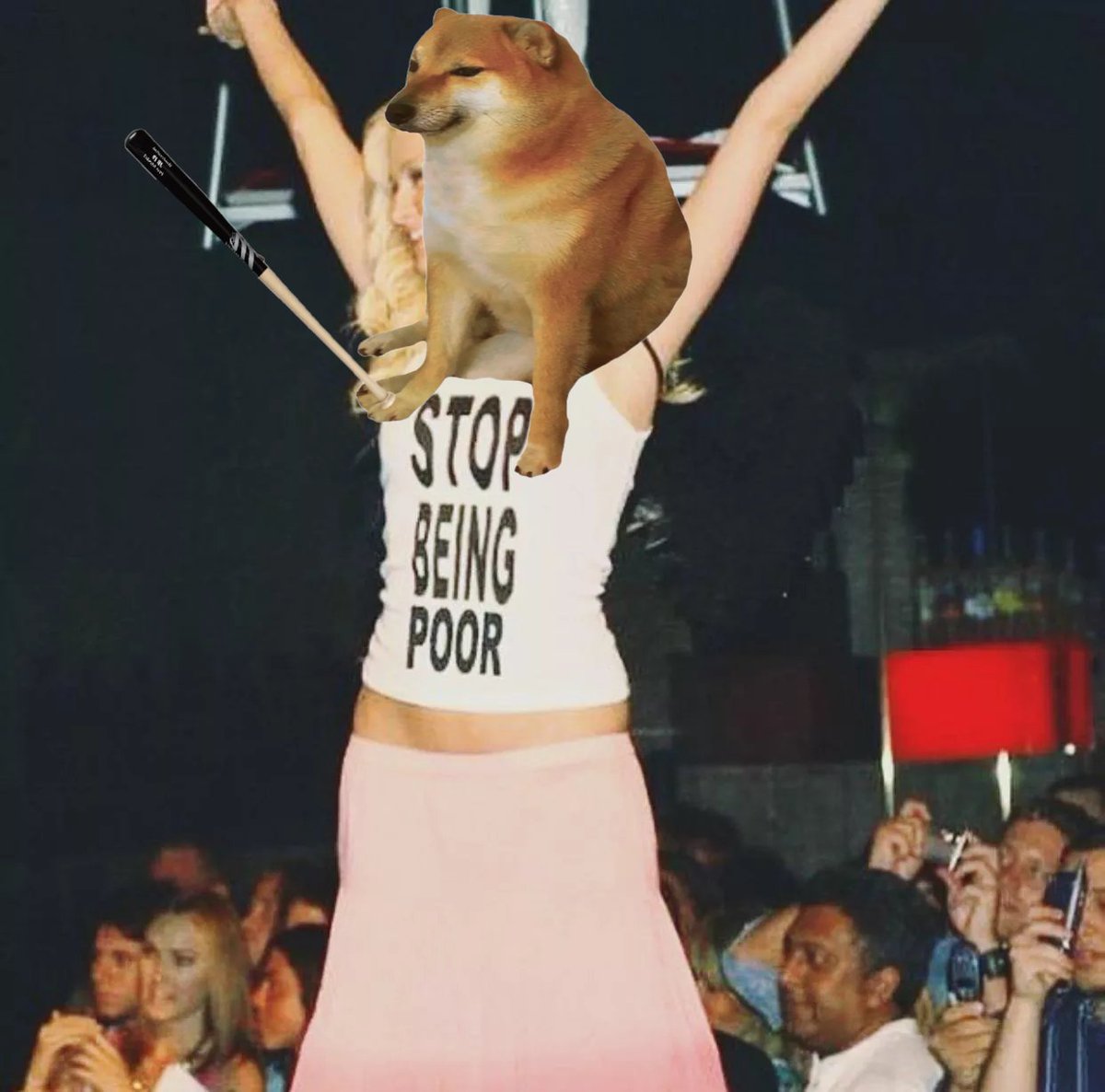 RetroBonk's tweet photo. @ParisHilton I wish to stop being poor $DOBO https://t.co/bdLGISR82D