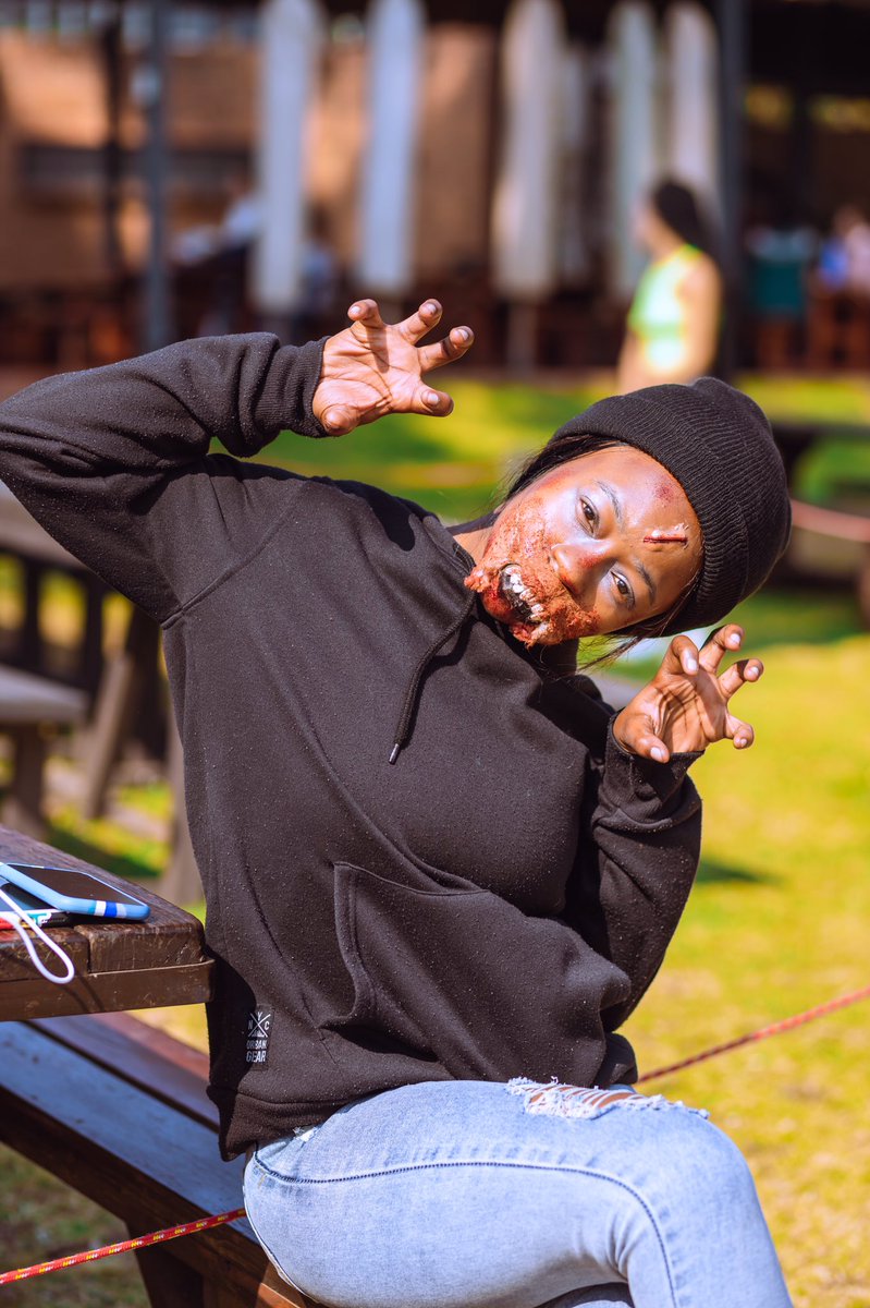 Malebo_Mathopa's tweet photo. I created this look, zoombie makeup❤️
#MaGear music video
#Makhadzi
#sfxmakeup https://t.co/9K2QEVPP6a