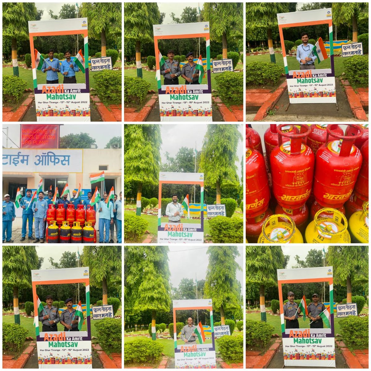 BpclJabalpur's tweet photo. As a part of the 'Har Ghar Tiranga Campaign' Bhitoni LPG Terr'y celebrated it with distribution of Indian National Flag with the idea of invoking feeling of patriotism in the hearts of the people. #HarGharTiranga #AzadiKaAmritMahotsav @BPCLimited @BPCLLPG @sukeshbeerum @kamblem https://t.co/cRveO1tfq2