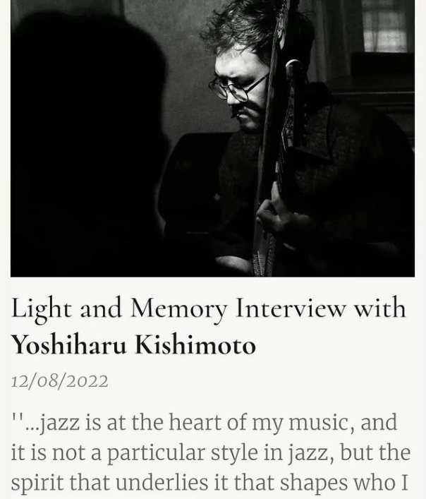 lightandmemory_'s tweet photo. Yoshiharu Kishimoto is a brilliant jazz guitarist, specialises with fretless guitar. His hidden gem music is wandering around intriguing geographies and creates idiosyncratic sounds... To read his interesting interview please go to https://t.co/Wkdj1kVns2

@fretlessgt https://t.co/Ml7aZvJWpR