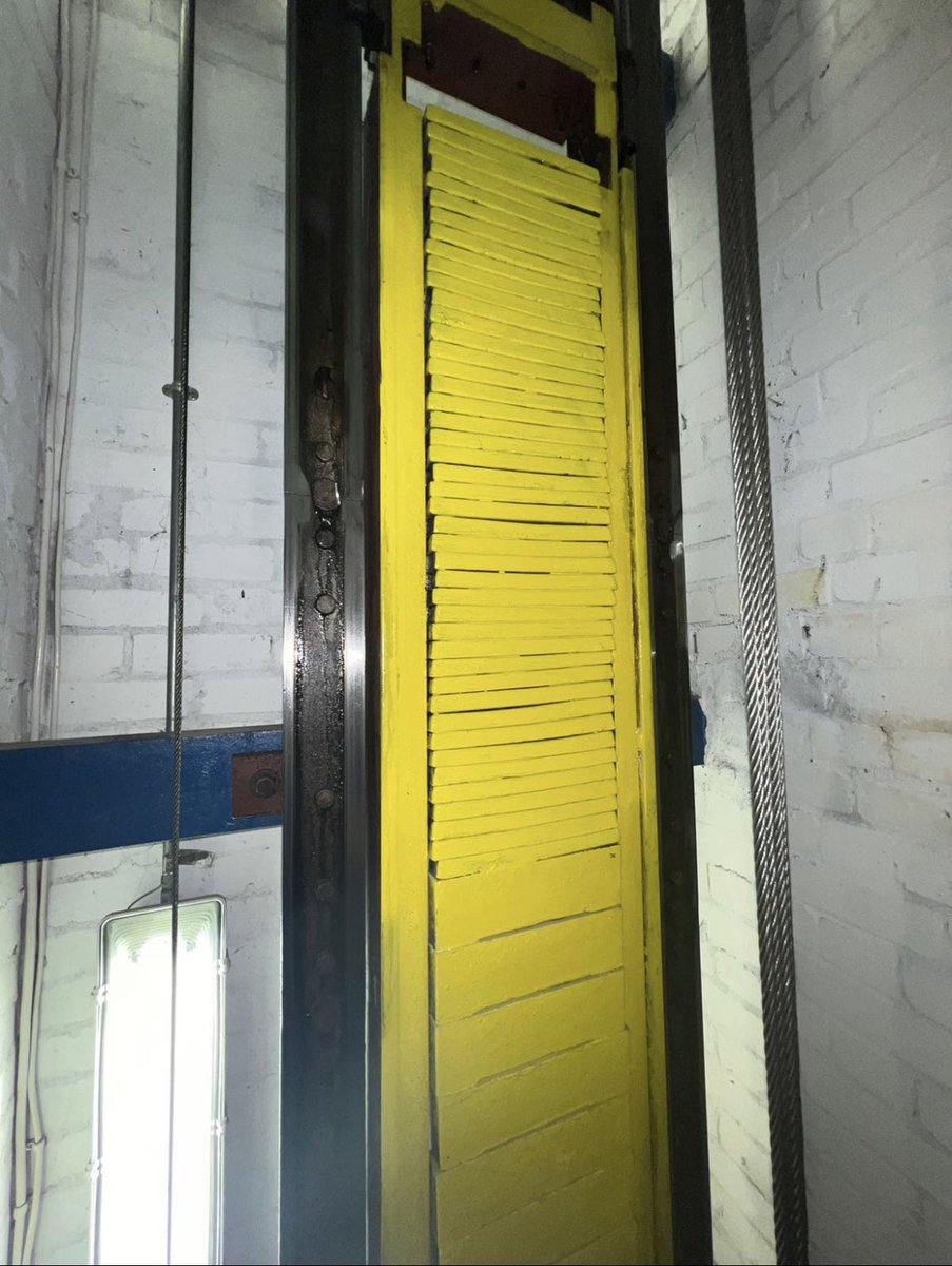 GriffinElevator's tweet photo. Some lead filler weights installed this week at a secret location 🤫😂 #lifts #london #lead https://t.co/7Xq1e4XuqQ