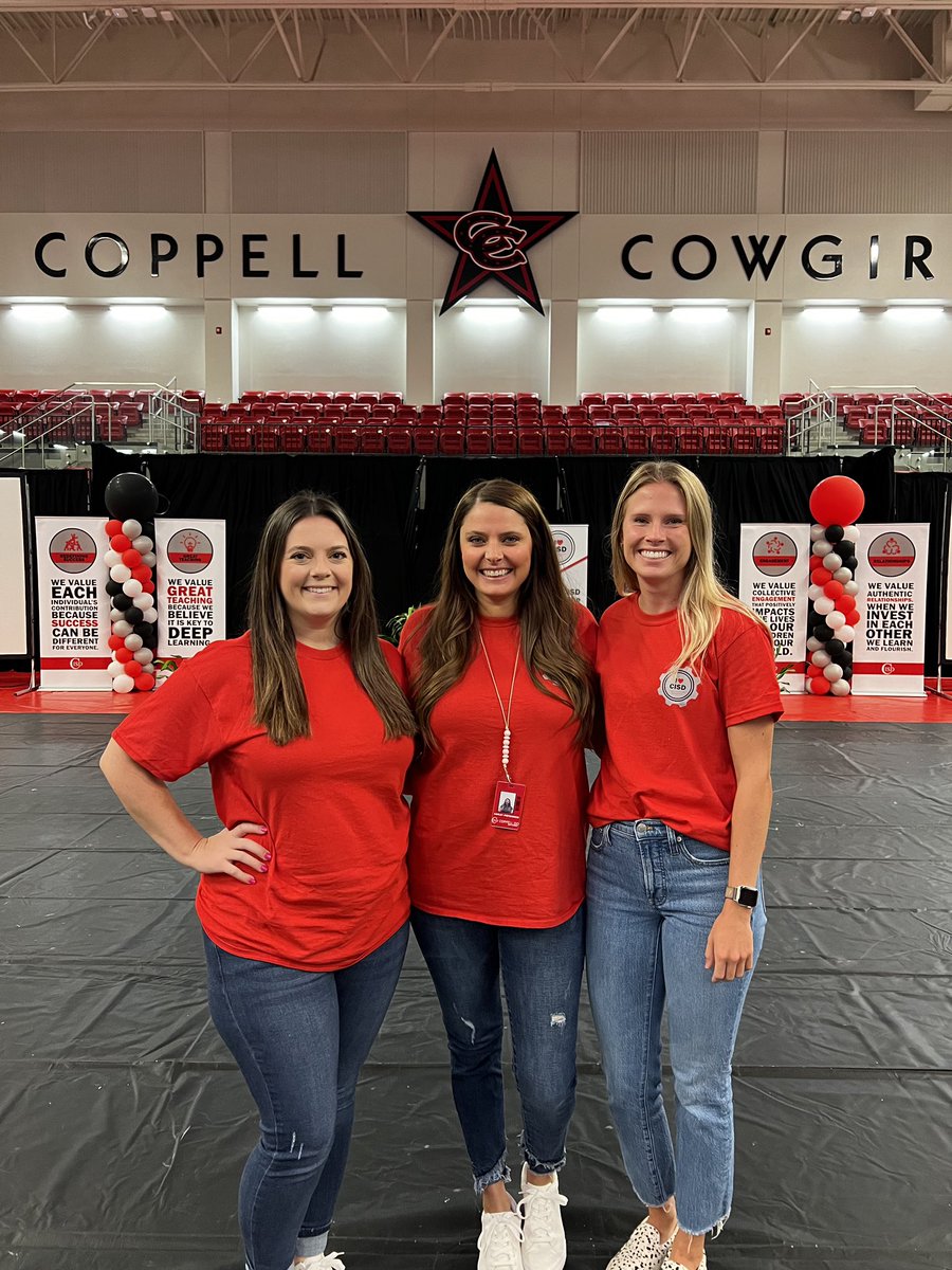 MsPiepenbrok's tweet photo. 1st grade team at @Coppellisd Convocation! It’s going to be a great year! #CISDWorkingTogether @pinkertoncisd https://t.co/M43LerXYQp