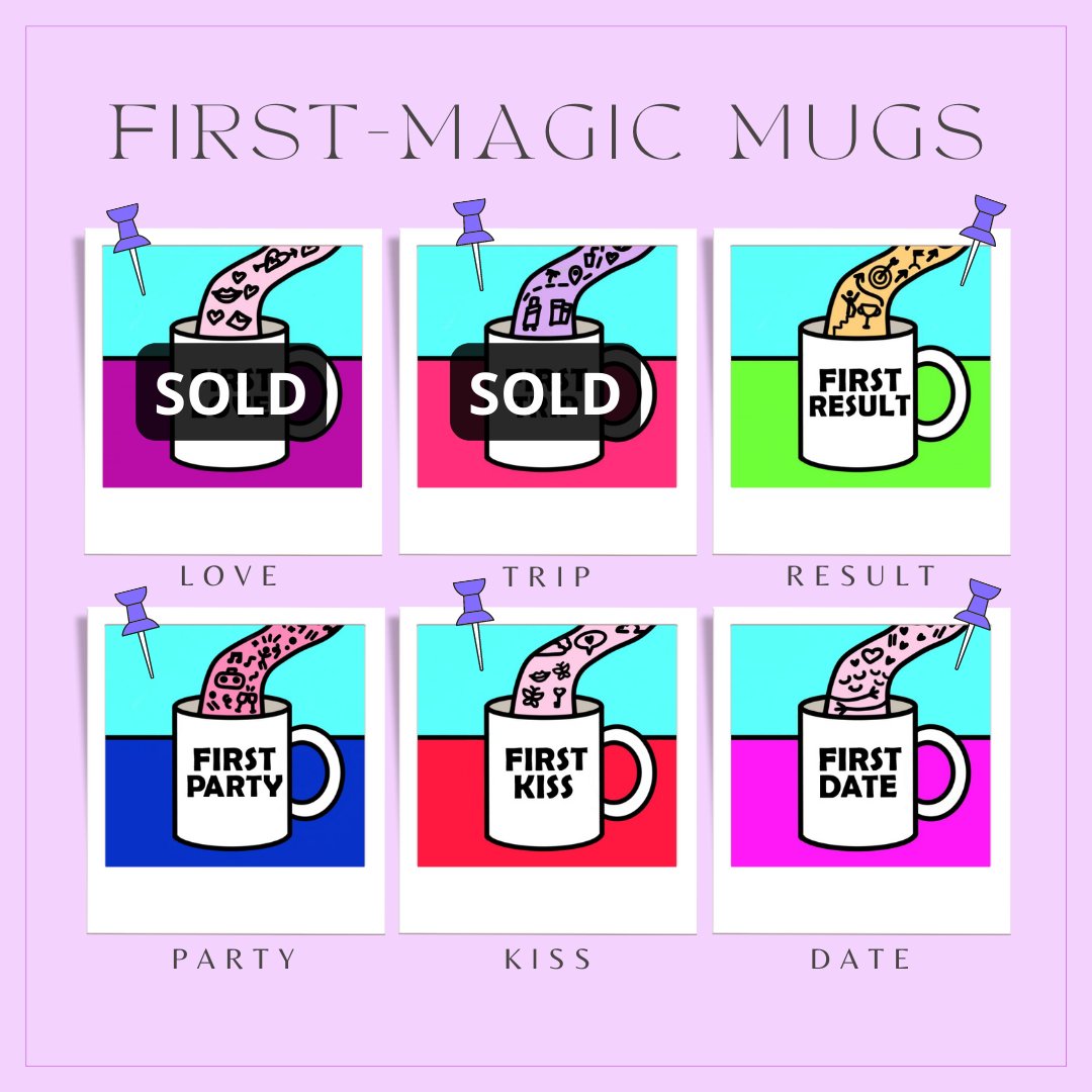 The collection
"FIRST - Magic mugs"♥️🔥
0.007 - 0.01 ETH ✨
opensea.io/collection/fir…
#FIRSTMAGICMUGS #NFTCommunity #NFTFamily #NFT #NFTs #NFTCollection #NFTdrop #nftart #NFTartist
(about the collection 😉⬇️)