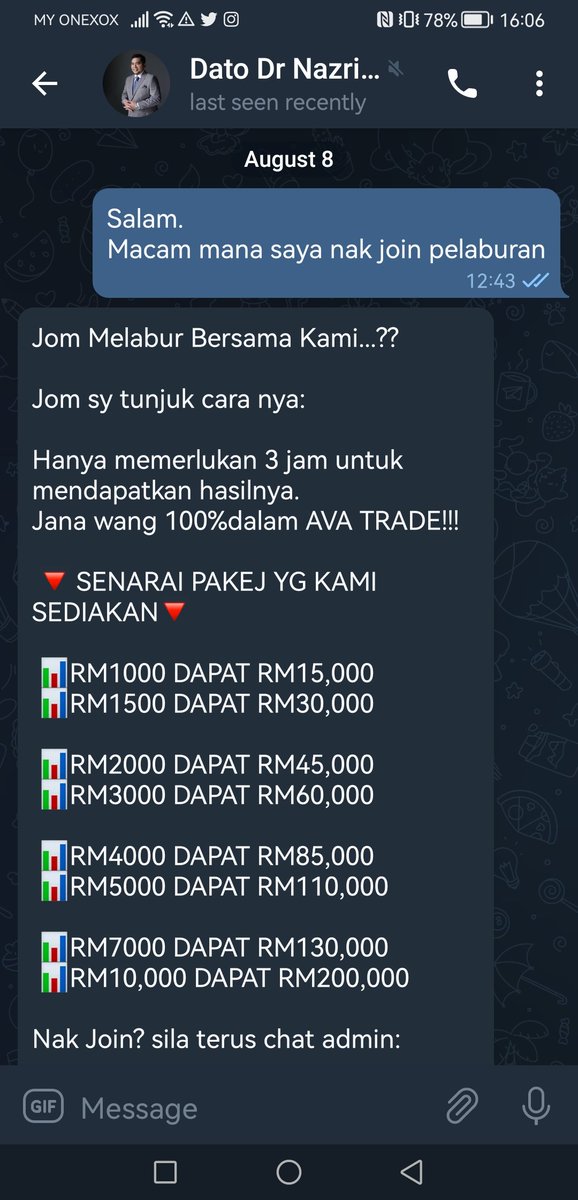 mdzawawimughni's tweet image. Ada yg perdaya orang gunakan nama yang individu popular. Bagi orang lemah, mrk mudah percaya dan terperdaya. 

#stopscammer