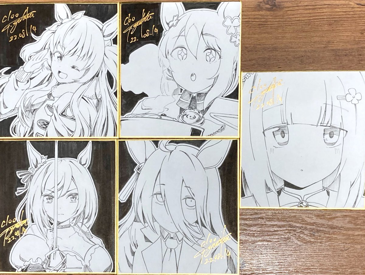 #c100    #ウマ娘

できました!全21枚!
直筆色紙を置かせてもらってます!
頒布価格は1000円、日曜東カ-08b NMT様へどうぞお越しくださいませ! 