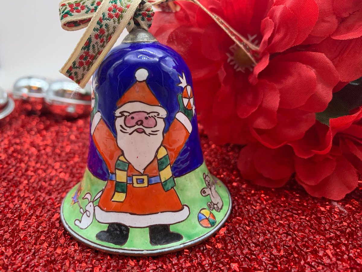 Excited to share this item from my #etsy shop: Vintage Enamel and Metal Christmas Bell Ornament #vintageornament #metalbellornament #enamelornament #vintagechristmasornament etsy.me/3zXhsw2