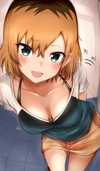 いつぞやの宮森さんが後ろからついてくる絵です 