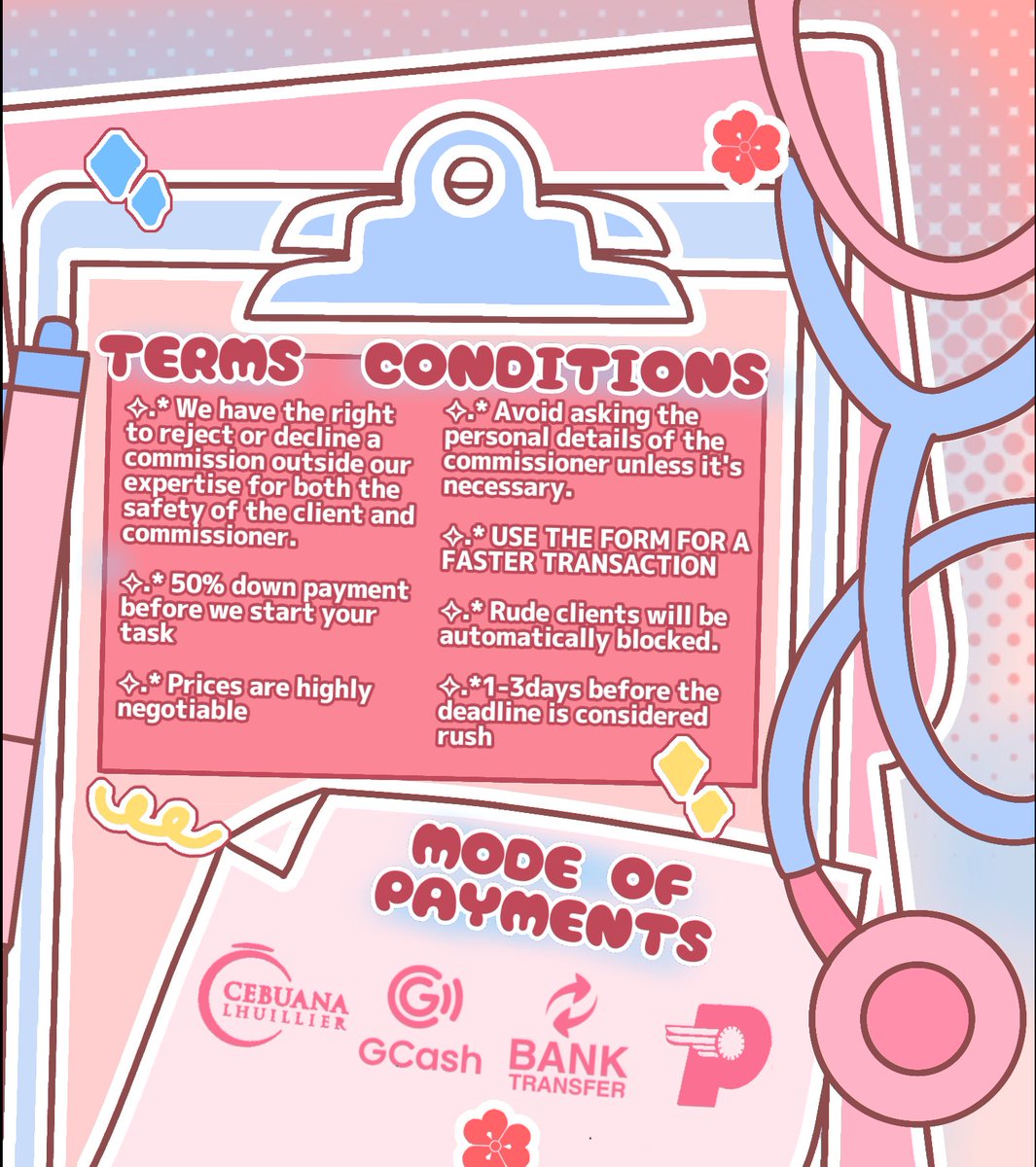 -ˋˏ  Struggling with your acad requirements? I got you bestie! ˎˊ-

Dra. Gabby is here to offer academic services to assist students who are struggling with their schoolworks ◡̈

Read the details below and don't hesitate to dm me 💗